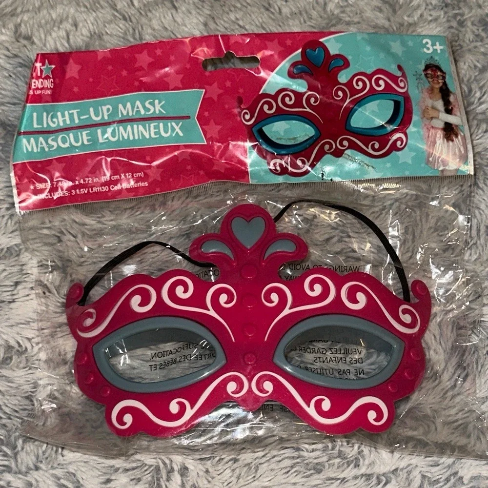 Just Pretending Pink Light-Up Masquerade Mask Kids Costume Accessory New